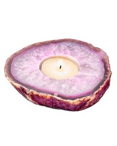 Pink Agate Slab T-light Holder (1pc) NETT