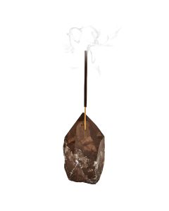 Deluxe Incense Holder Smoky Quartz Point (1 Piece) NETT