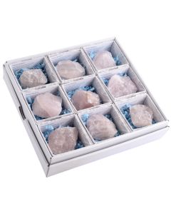 Rose Quartz Rough in Gift Box, Madagascar (9pc) NETT