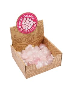 Mini Rose Quartz Hearts Retail Box (20pc) NETT