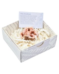 Pink Amethyst Geode AA Gift Box with ID Card Small, Patagonia (1pc) NETT