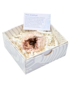 Pink Amethyst Geode AA Gift Box with ID Card Medium, Patagonia (1pc) NETT