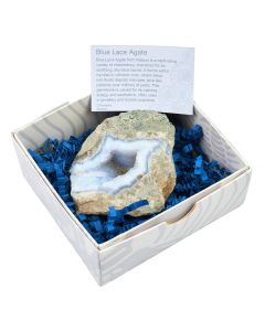 Blue Lace Agate Rough Large Gift Box with ID Card (1pc) NETT