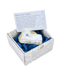 Rough Blue Lace Agate Extra Small Gift Box with ID Card (1pc) NETT