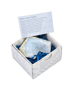 Rough Blue Lace Agate Small Box with ID Card (1pc) NETT