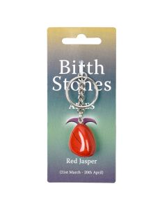 Aries, Red Jasper Birthstone Keyring (6pcs) NETT