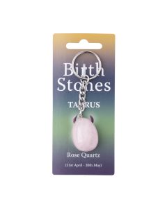 Taurus, Rose Quartz Birthstone Keyring (6pcs) NETT