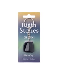 Gemini, Black Onyx Birthstone Keyring (6pcs) NETT