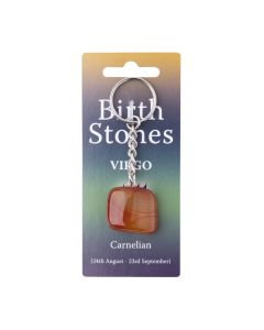 Virgo, Carnelian Birthstone Keyring (6pcs) NETT