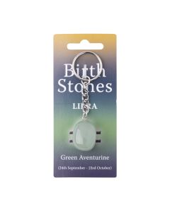 Libra, Green Aventurine Birthstone Keyring (6pcs) NETT