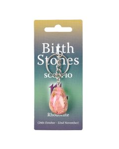 Scorpio, Rhodonite Birthstone Keyring (6pcs) NETT