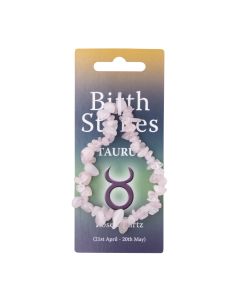 Taurus, Rose Quartz Birthstone Chip Bracelet (10 Piece) NETT