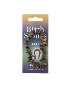 Leo, Tiger Eye Birthstone Chip Bracelet (10pcs) NETT