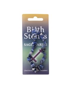 Sagittarius, Sodalite Birthstone Chip Bracelet (10pcs) NETT