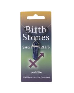 Sagittarius, Sodalite Birthstone Pendant on Thong (10pcs) NETT