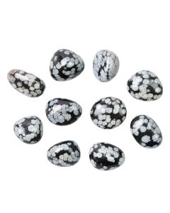 Capricorn, Snowflake Obsidian Birthstone Tumblestone  20-30mm (10pcs) NETT