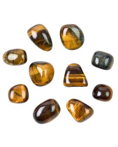 Leo, Tiger Eye Birthstone Tumblestone (10pcs) NETT