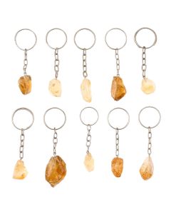 Rough Citrine Keyring, Brazil (10pcs) NETT