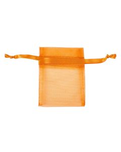 Orange Organza Drawstring Bag 7x9cm (20pc) NETT