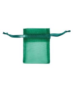 Green Organza Drawstring Bag 7x9cm (20pc) NETT