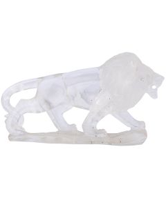 Crystal Lion Carving w/Base (5x1.75x3.5") (1pc) SPECIAL