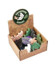 Assorted Gemstone Ghost, flat surface  (10pc) NFD