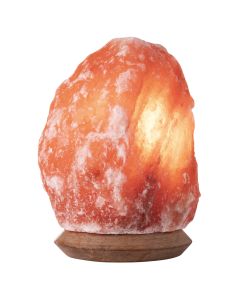 Himalayan Salt Lamp Pink 2-3kg with Wooden Base (Includes UK Electric Lead & Bulb) (1pc) NETT