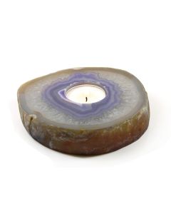 Agate Slab T-Light Holder Purple (1 Piece) NETT