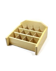 Wood Display (9x9.5") (12 2" compartments) (1pc) NFD