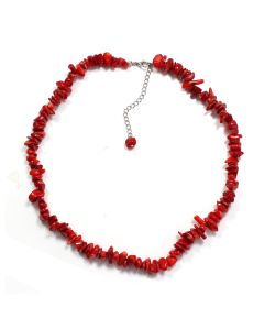 18" Sea Bamboo (Coral) Chip Necklace & Ext Chain (1pc) NETT