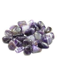 Amethyst Dark Mixed Medium Tumblestone 20-30mm, India (250g) NETT