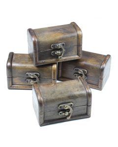 Small Wooden Treasure Chest (4pcs) NETT