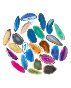 Agate Slices up to 2" in Assorted Colours (25 Pieces) NETT