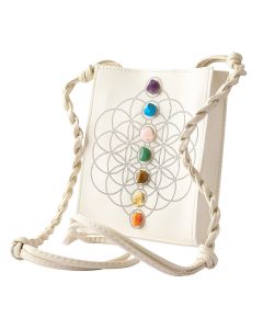 White Bag with Chakra Stones (1pc) NFD