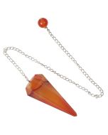 Carnelian Small Pendulum with Chain, India (1pc) NETT