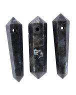 Larvikite DT Point with Hole, India (3pcs) NETT