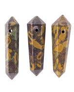 Ajooba Jasper DT Point with Hole, India (3pcs) NETT