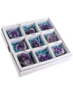 Amethyst Druze 1st Grade in Gift Box, Brazil (9pc) NETT