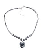 Hematine Hearts Necklace 18" Design 23 (1pc) NETT