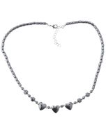 Hematine Hearts Necklace 18" Design 28 (1pc) NETT