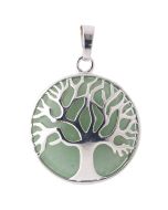 Aventurine Tree of Life Chrome Plated Pendant (1pc) NETT