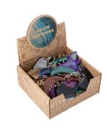 Assorted Agate Carving Keyrings Brazil (16pc) NFD