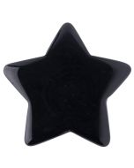 Black Obsidian 40mm Drilled Star (1pc) NETT