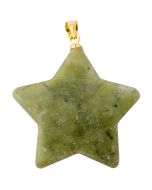 Serpentine Puff Star Pendant with Gold Plated Bail (1pc) 