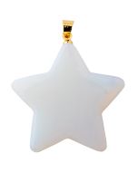 Opalite Flat Star Pendant with Gold Plated Bail (1pc) NETT