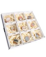 Polychrome Jasper Ema Egg in Gift Box, Madagascar (9pcs) 