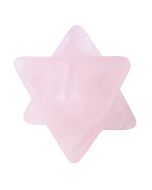 Rose Quartz Merkaba Star Carving, approx 2cm, Brazil (1pc) NETT