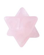 Rose Quartz Merkaba Star Carving, approx 2cm, Brazil (1pc) NETT