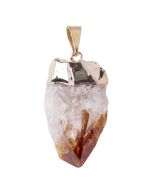 Citrine Heat Treated Point Pendant Gold Electroplated (1 Piece) NETT