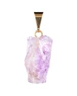 Pendant Rough Amethyst Gold Plated Bail (1pc) NETT